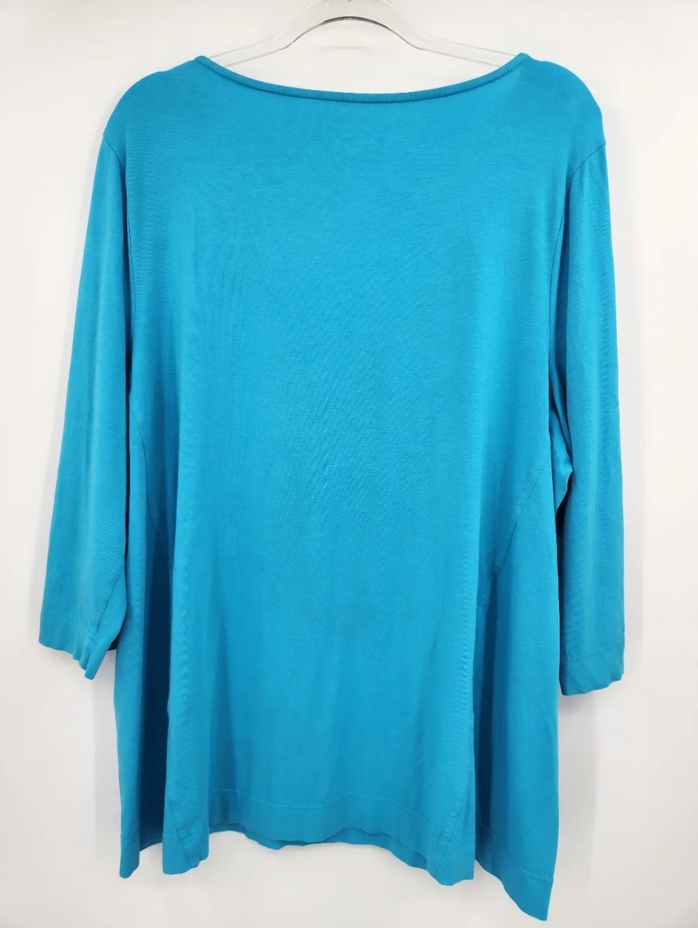 Chicos 4 The Ultimate Tee Womens Size XXL Slinky Tee XXL Turquoise 3/4 Sleeve